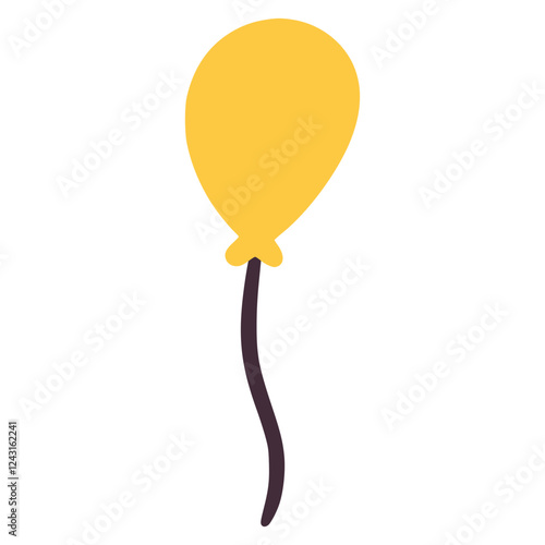 Yellow balloon party with children style