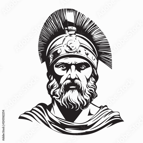 Ancient Roman Emperor image vector isolated on white background.