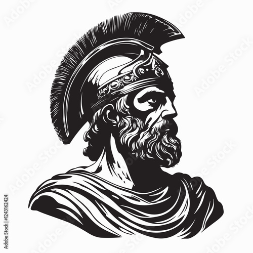 Ancient Roman Emperor image vector isolated on white background.