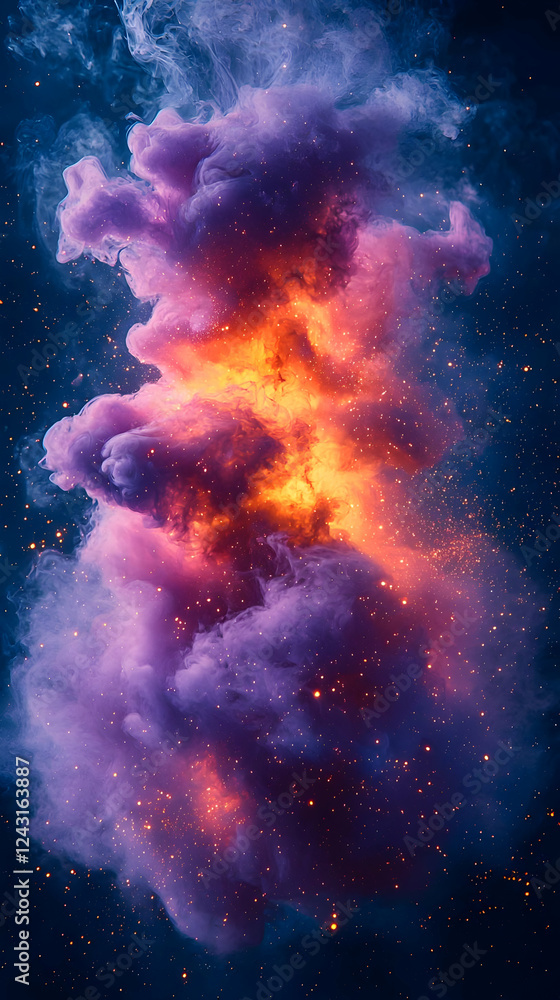 Cosmic Nebula: Vibrant Colors Dance Cosmic Nebula: Vibrant Colors Dance