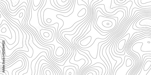 Abstract topography contour map line and modern wavy map line design, geography map contour  wave line white background. Vector illustration. 