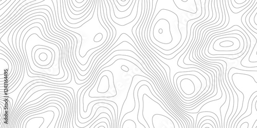 Abstract topography contour map line and modern wavy map line design, geography map contour  wave line white background. Vector illustration. 