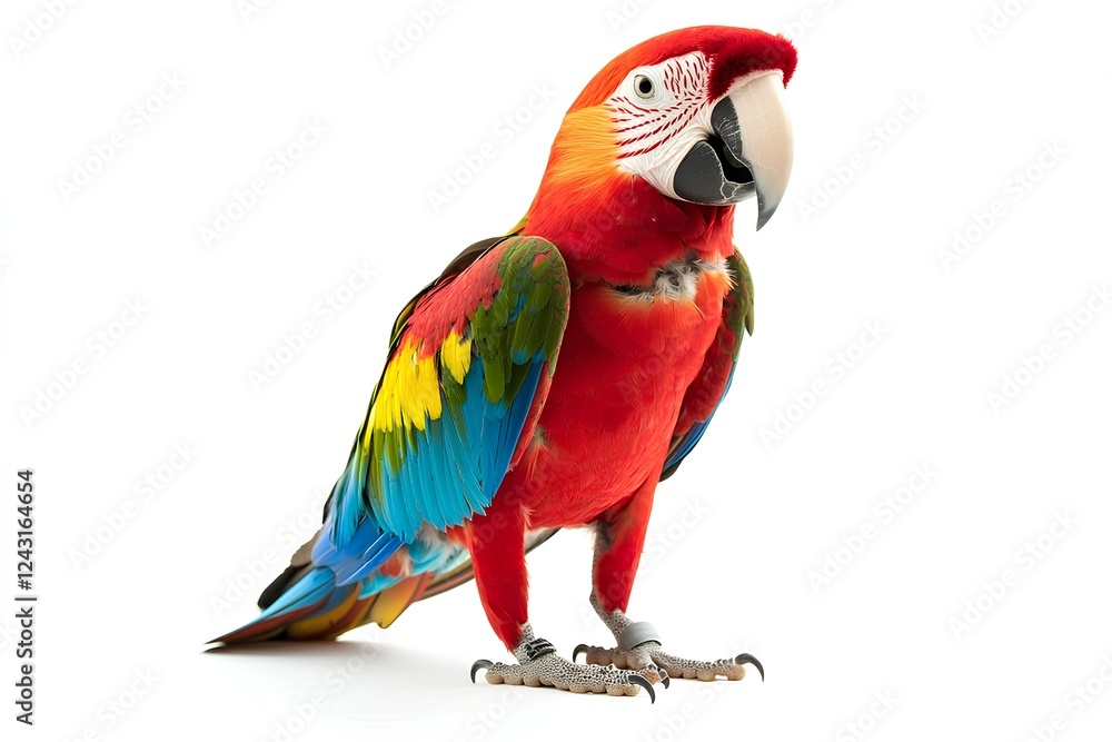 Obraz premium a parrot isolated on white background