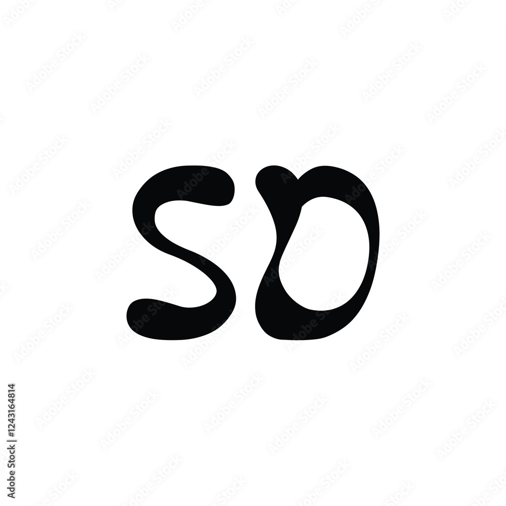 SD monogram logo design letter text name symbol monochrome logotype alphabet character simple logo SD monogram logo design letter text name symbol monochrome logotype alphabet character simple logo