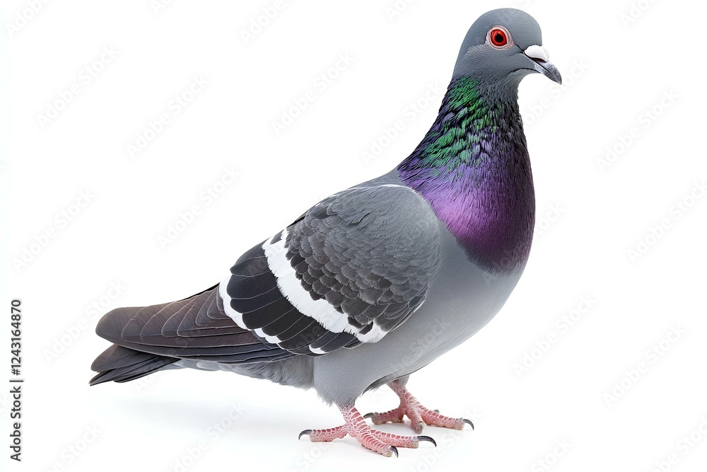a pigeon isolated on white background a pigeon isolated on white background