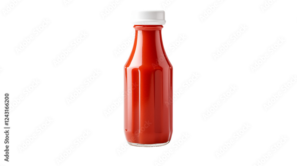 Red Ketchup Bottle Glass Packaging Product Shot Red Ketchup Bottle Glass Packaging Product Shot
