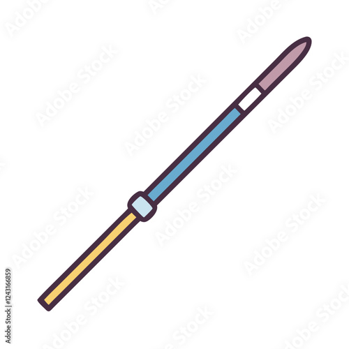 Javelin Icon illustration in vibrant colors on a white background