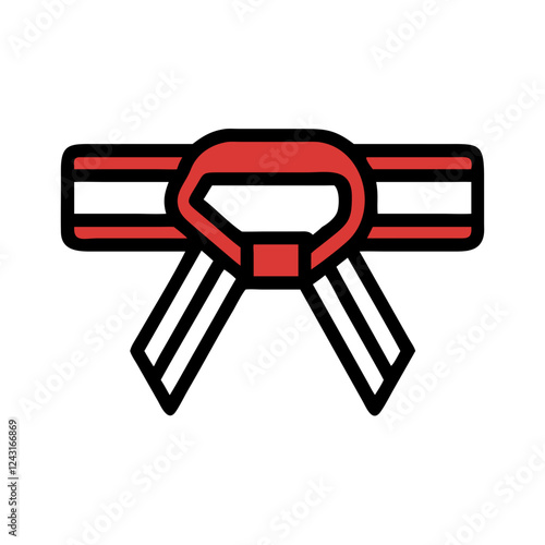 Karate Belt Icon on white background