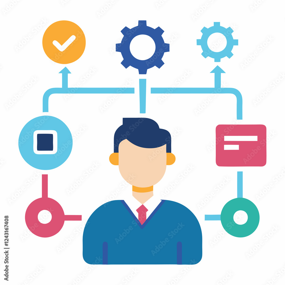 Entrepreneur optimizing workflow efficiency with digital tools Entrepreneur optimizing workflow efficiency with digital tools