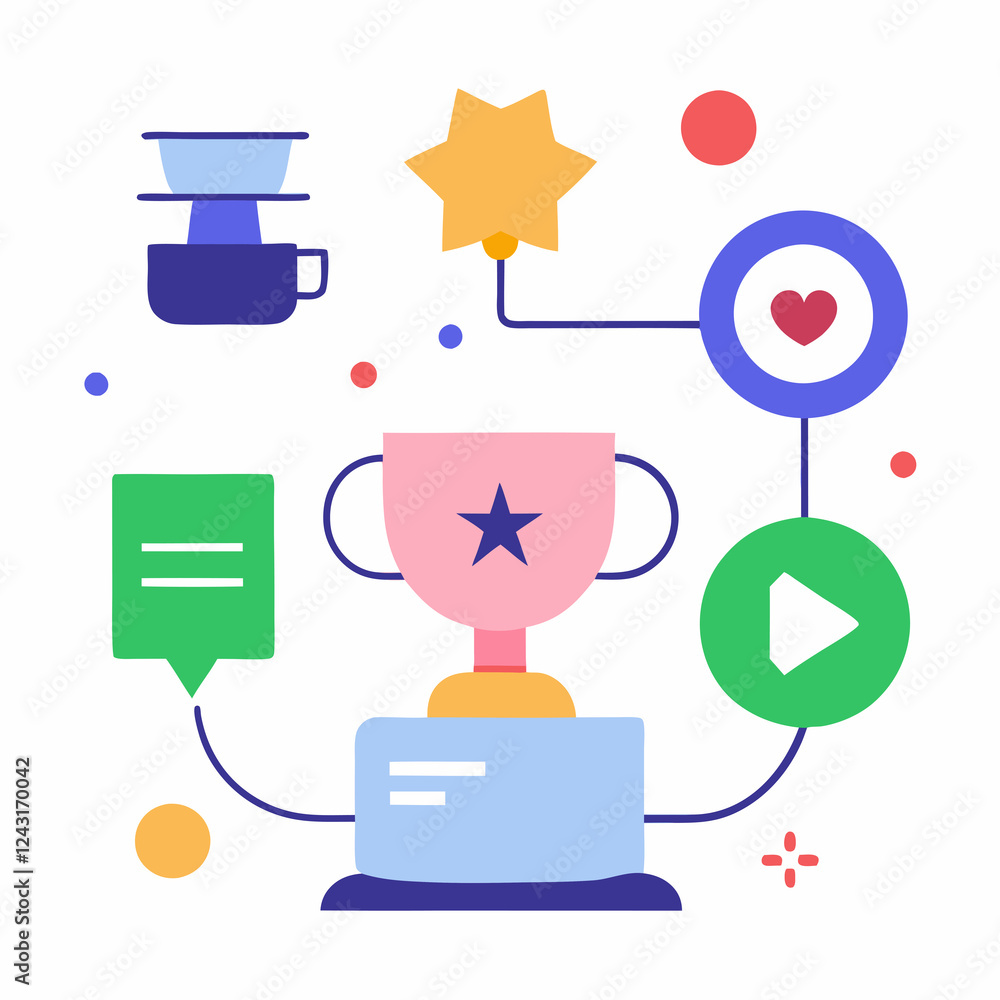 Reward-based gamification startup concept for digital growth