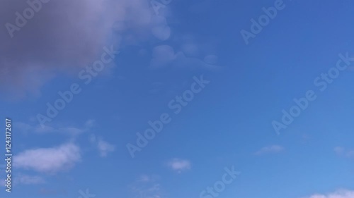 blue sky with clouds.