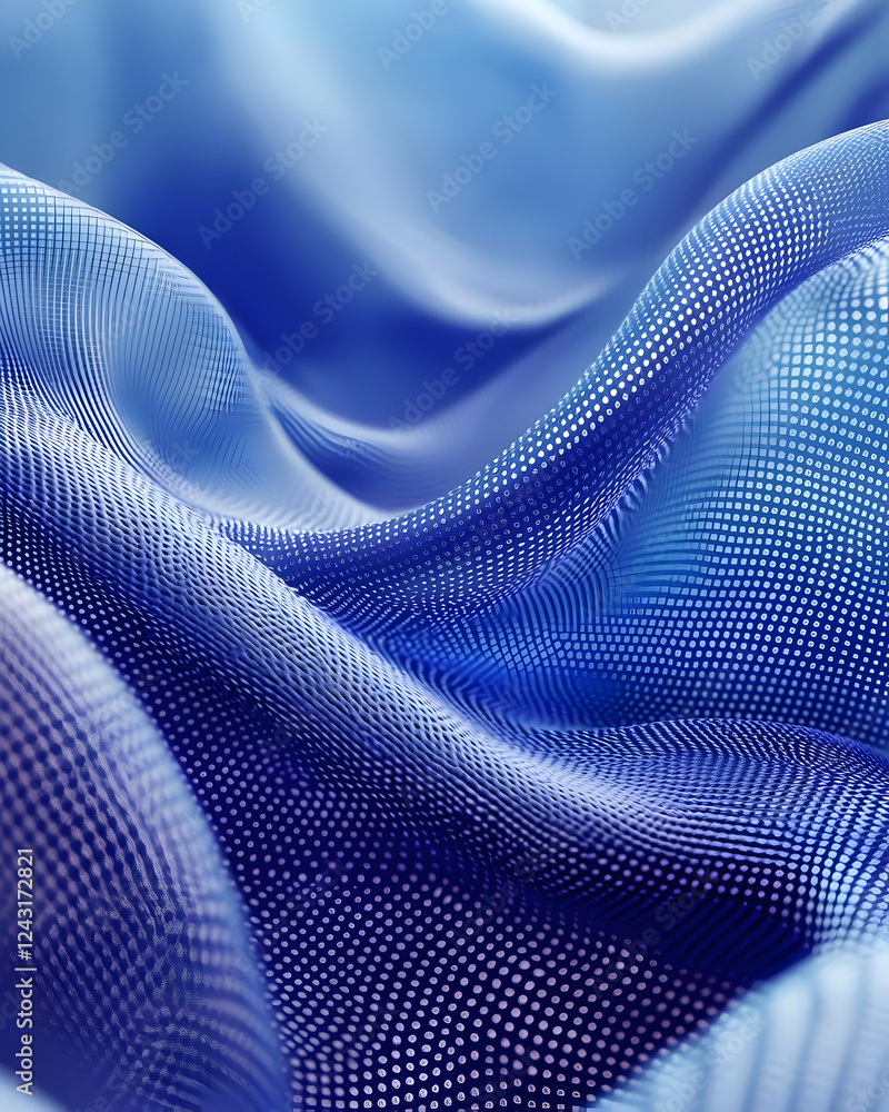 Abstract Blue Waves: Digital Art, Design Abstract Blue Waves: Digital Art, Design