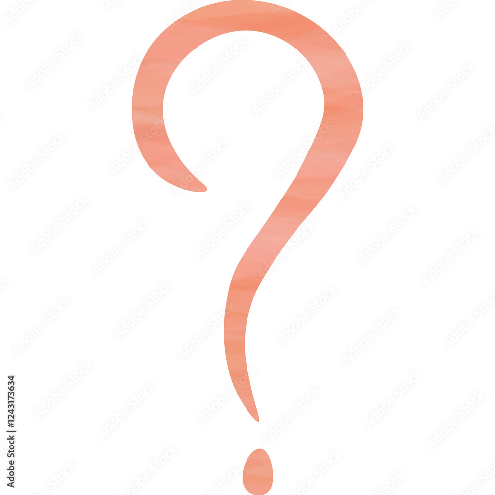 Illustration of an image of a beautiful watercolor patterned question mark icon. Illustration of an image of a beautiful watercolor patterned question mark icon.