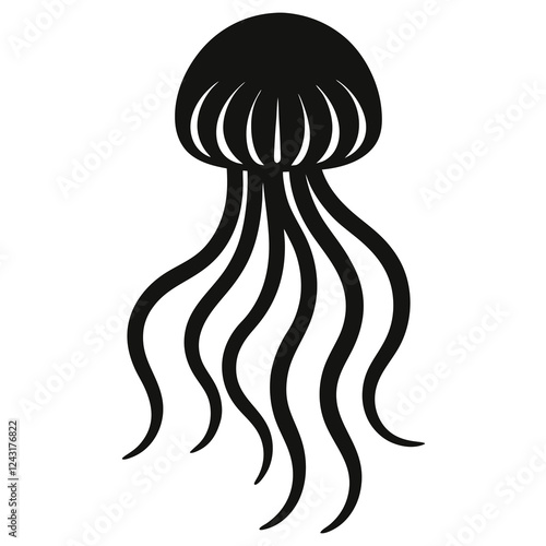 silhouette vector of a jellyfish