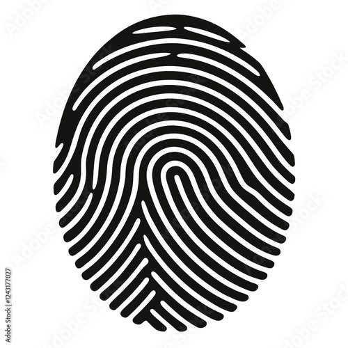 silhouette vector of a thumbprint or fingerprint