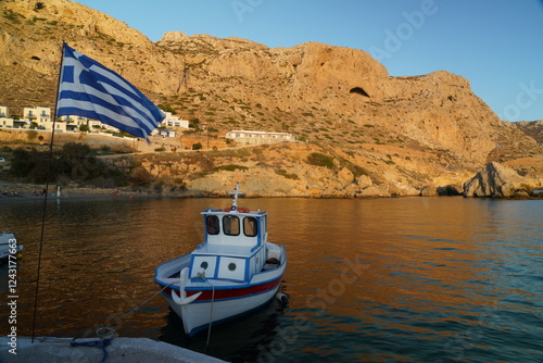 The Greek island of Karpathos surrounded by the Mediterranean Sea