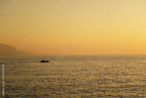 The Greek island of Karpathos surrounded by the Mediterranean Sea