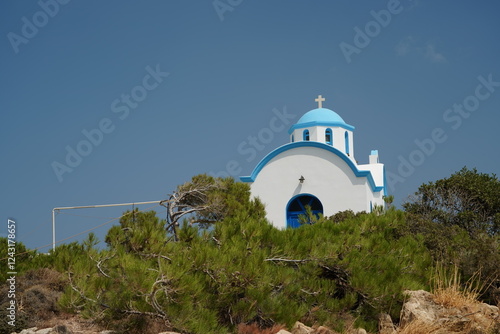 The Greek island of Karpathos surrounded by the Mediterranean Sea
