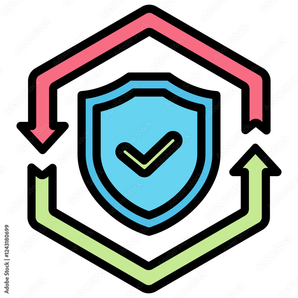 Security Recovery Outline Color Icon