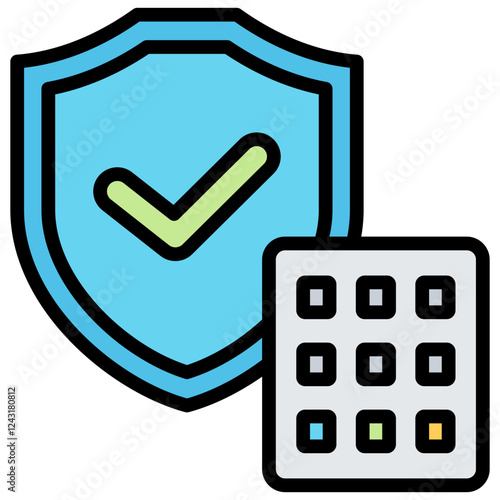 Security Access Outline Color Icon