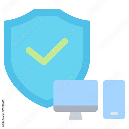Multifactor Flat Icon