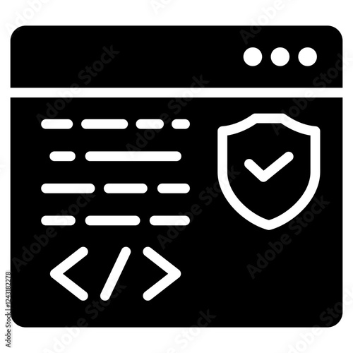 Software Security Glyph Icon