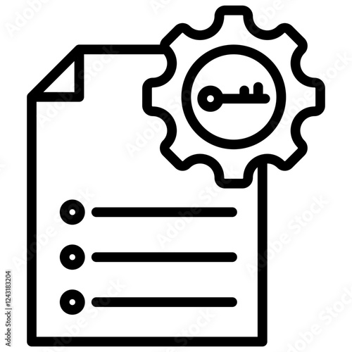 Access Control List Outline Icon
