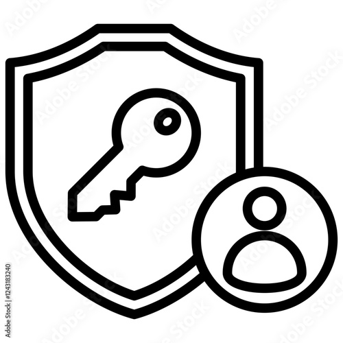 Private Key Outline Icon