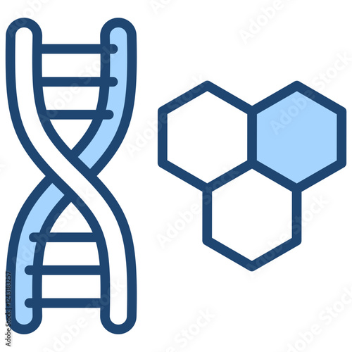 Gene Blue Icon