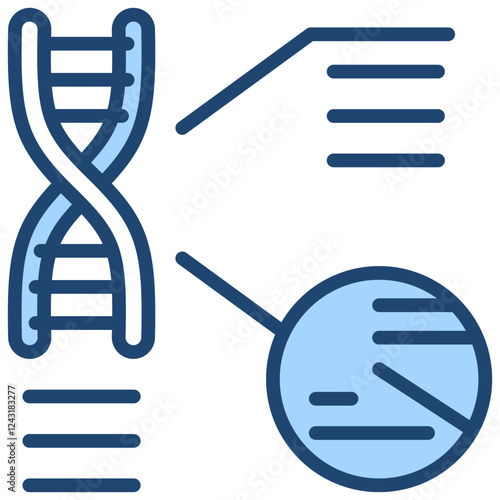 Genetic Disorder Blue Icon