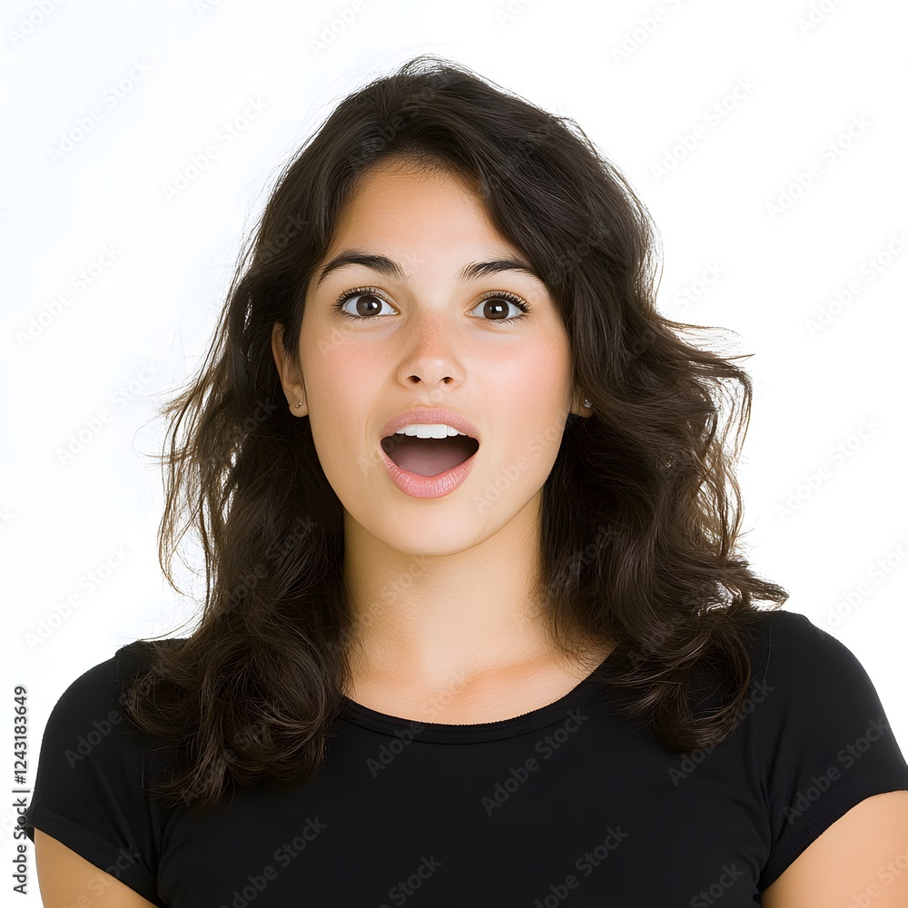 a person with a shocked or surprised expression a person with a shocked or surprised expression