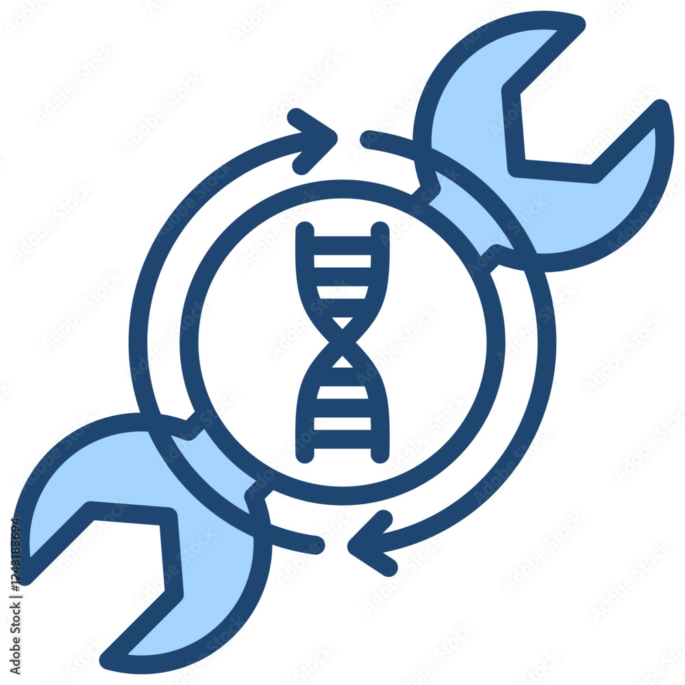 Dna Repair Blue Icon