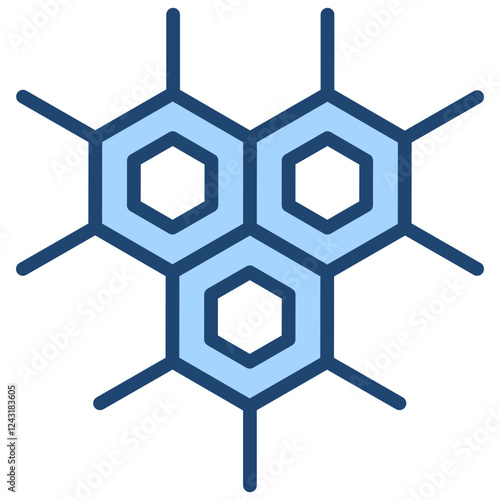 Nucleotide Blue Icon