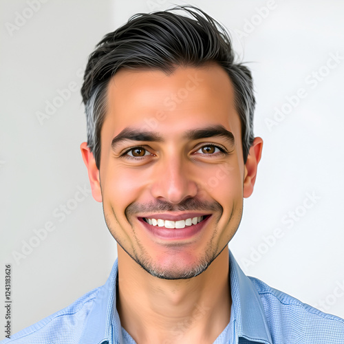 Empreendedor Brasileiro na entrada sorrindo photo