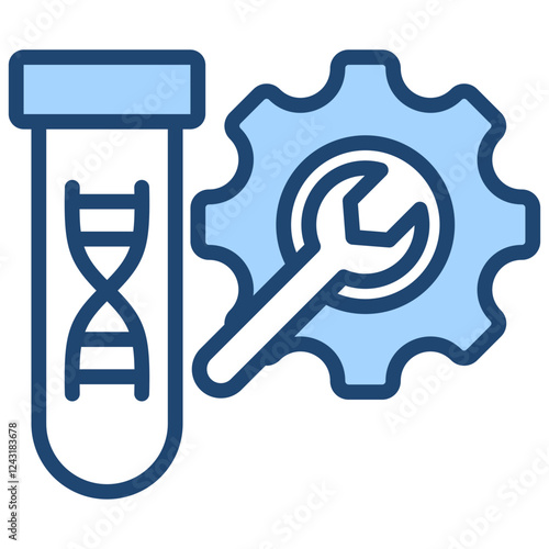 Genetic Modification Blue Icon