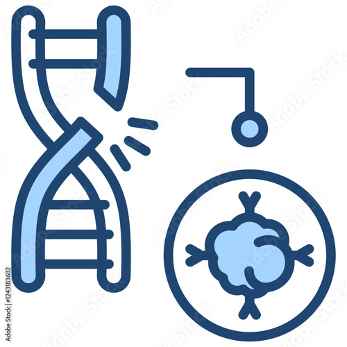 Gene Silencing Blue Icon