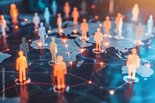 Social network connects individuals and business across globe. Web of communication and online technology fosters engagement, collaboration, and growth