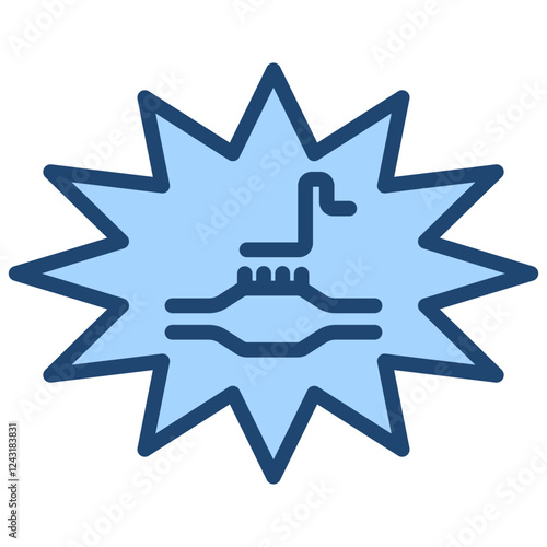 Gene Knockout Blue Icon