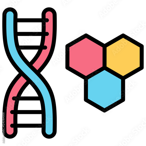 Gene Outline Color Icon