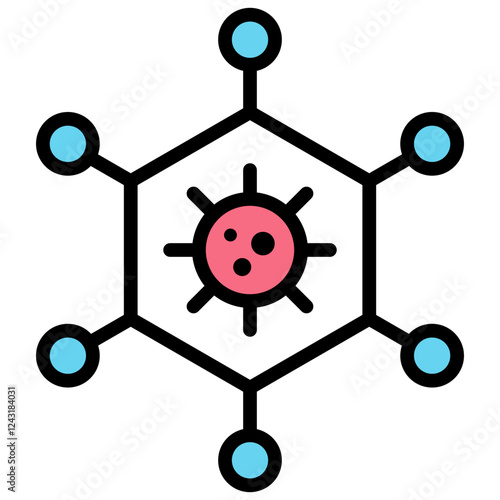 Viral Victor Outline Color Icon