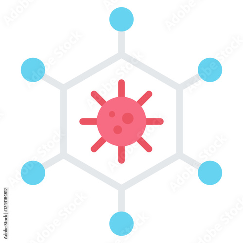 Viral Victor Flat Icon