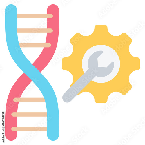 Genetic Engineering Flat Icon