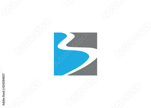 River ocean logo design with vector icon template Free Download River ocean logo design with vector icon template - GFXLoad