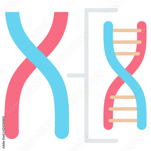 Chromosome Flat Icon