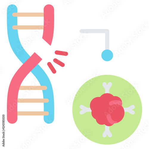 Gene Silencing Flat Icon