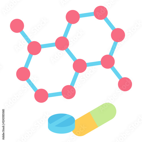 Molecular Therapy Flat Icon