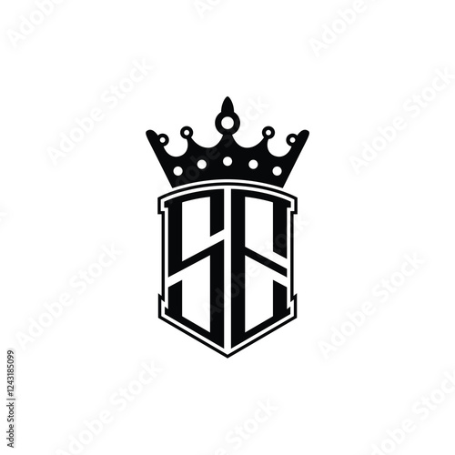 SE monogram logo design letter text name symbol monochrome logotype alphabet character simple logo