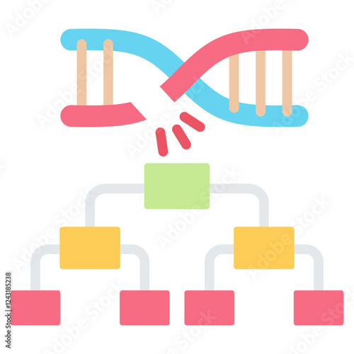 Inherited Disease Flat Icon