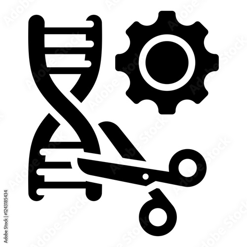 Gene Editing Glyph Icon