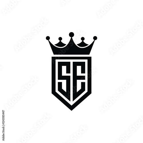 SE monogram logo design letter text name symbol monochrome logotype alphabet character simple logo